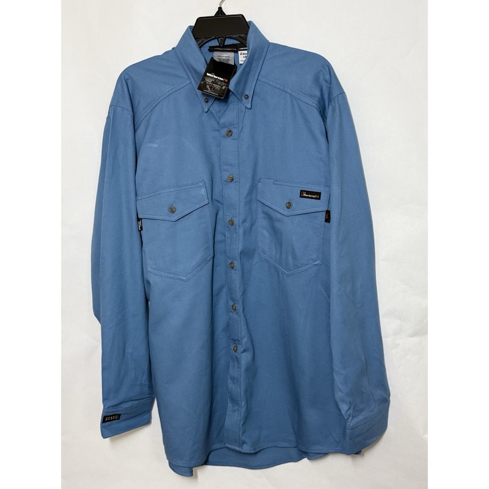 New Workrite FR Long Sleeve Shirt -Mens 46R  Lg-rg Flame Resistant